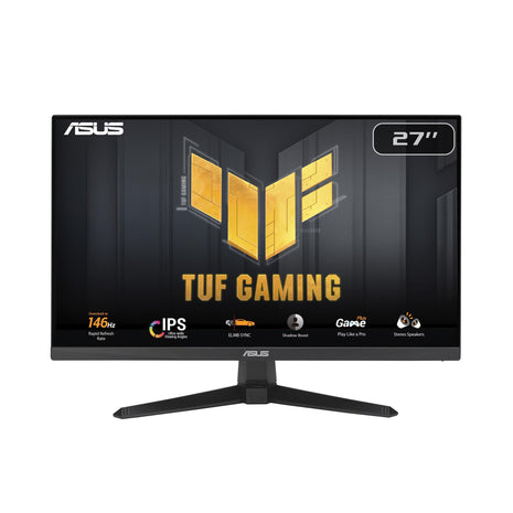 ASUS TUF Gaming 27 inch 1080P Monitor (VG279QE5A) – Full HD, Overclock to 144Hz, 1ms, IPS, Extreme Low Motion Blur Sync, Stereo Speaker, Variable Overdrive, DisplayWidget Center, 3 yr Warranty