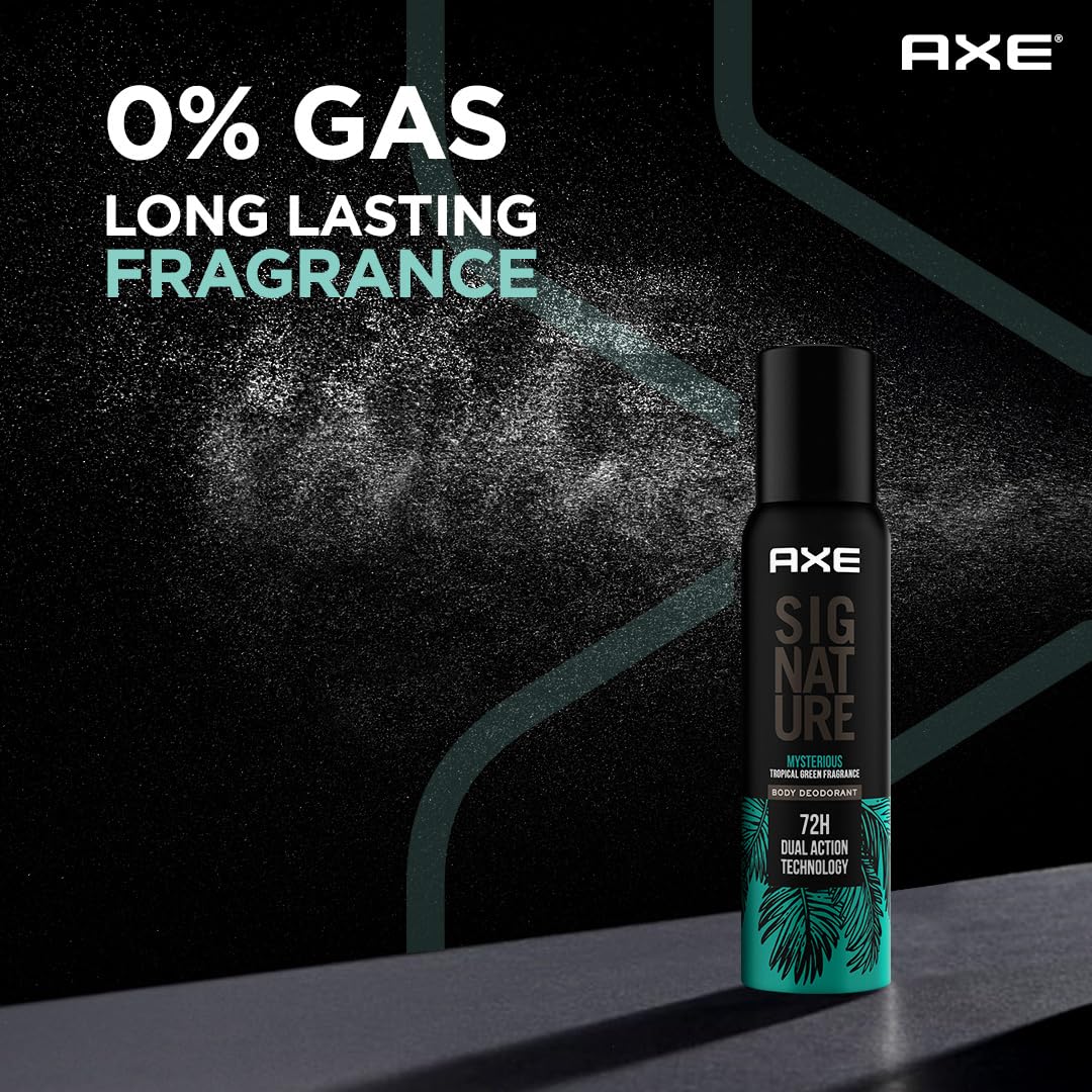 AXE Signature Mysterious No Gas Deodorant Bodyspray For Men 154 Ml, Tropical Green