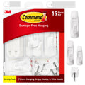 Command Variety Pack, Picture Hanging Strips, Wire Hooks and Utility Hooks, Damage Free Hanging Variety Pack for Up to 19 Items, 1 Kit, White