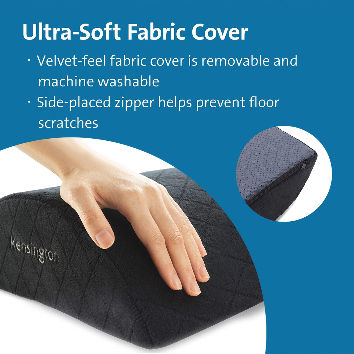 Kensington Premium Comfort Soft Footrest for Under Desk, Ultra Soft High Density Foam with Non-Skid Base (K56100WW)