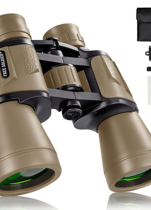 20x50 Binoculars for Adults with Smartphone Adapter - High Powered Binoculars for Bird Watching Hunting Hiking Concert Travel Theater with BAK4 Prism FMC Lens, Mud