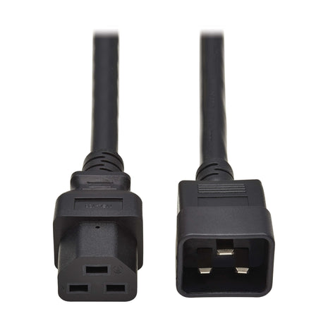 Tripp Lite C20 to C21 Power Extension Cord, 3 Feet / 0.9 Meters, 20 Amps, 250 Volts, 12 AWG, Heavy Duty Jacket, Black, IEC-320-C20 to IEC-320-C21, Manufacturer's Warranty (P035-003)