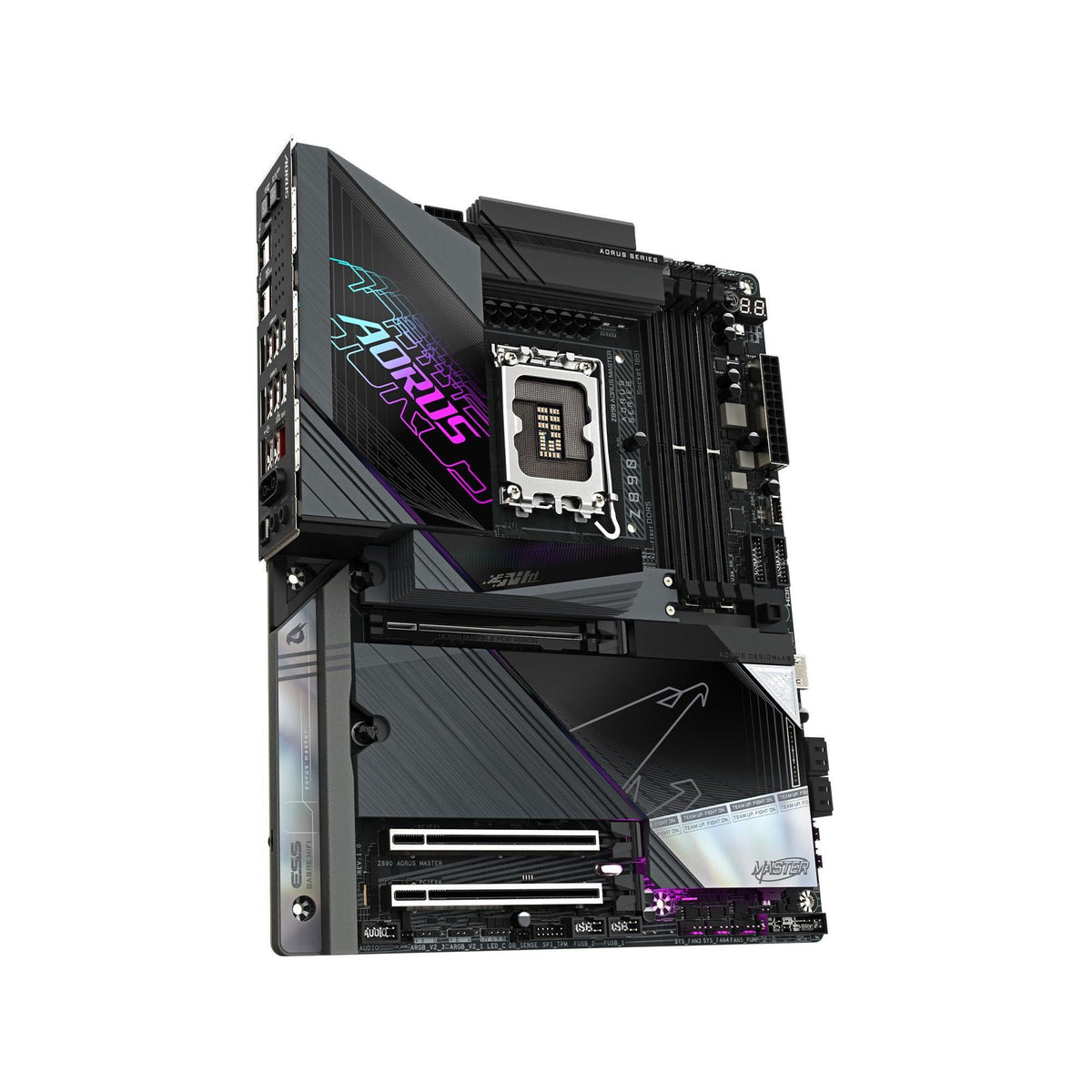 GIGABYTE Z890 AORUS Master Intel Core Ultra (Series 2) LGA 1851 Motherboard, ATX, DDR5, 5X M.2, PCIe 5.0, Thunderbolt 4, WIFI7, 10GbE LAN, EZ-Latch