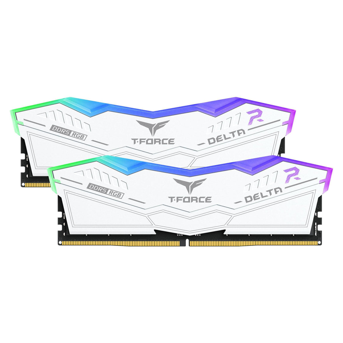 TEAMGROUP T-Force Delta RGB DDR5 Ram 64GB (2x32GB) 6000MHz PC5-48000 CL38 Intel XMP 3.0 & AMD Expo Compatible Desktop Memory Module Ram White FF4D564G6000HC38GDC01