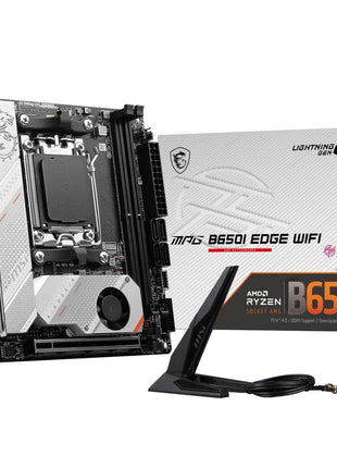 MSI MPG B650I Edge WiFi Gaming Motherboard (AMD Ryzen 9000/8000/7000 Series Processors, AM5, DDR5, PCIe 4.0, M.2, SATA 6Gb/s, USB 3.2 Gen 2, HDMI, Wi-Fi 6E, Bluetooth 5.3, 2.5Gbps LAN, Mini-ITX)