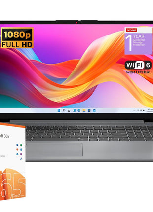 Lenovo IdeaPad 1 Student Laptop, Intel Dual Core Processor, 20GB RAM, 1TB SSD + 128GB eMMC, 15.6 inch FHD Display, 1 Year Office 365, Windows 11 Home, Wi-Fi 6, Webcam, Bluetooth, SD Card Reader, Grey