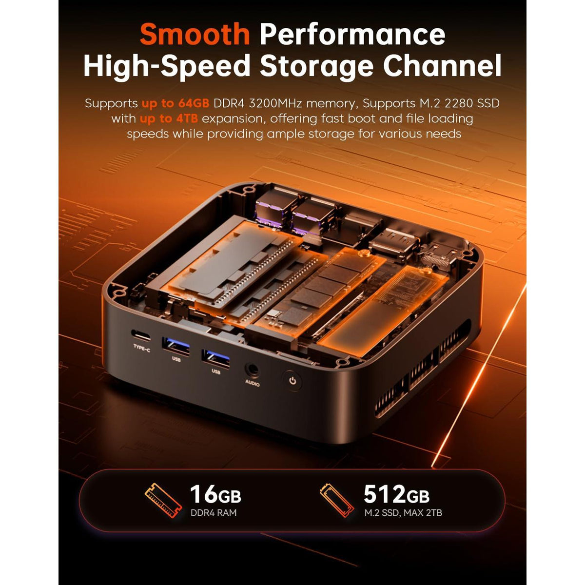 ACEMAGICIAN Kron Mini K1 Mini PC, Ryzen 7 5825U(Upgraded 5700U/7430U), 16GB DDR4 512GB SSD Mini Computers(up to 4.5Ghz), Light Gaming Desktop 4K Triple Display Mini Desktop Bluetooth/WiFi6/Office