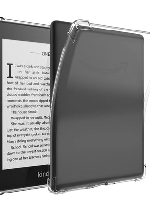Clear Case Compatible for 6.8" Kindle Paperwhite 11th Generation 2021 and Paperwhite Signature Edition,Thin Slim Lightweight Scratch Proof Silicone Rubber TPU Cover (Transparent)