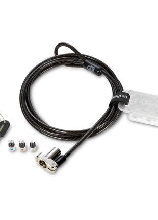 Kensington Universal 3-in-1 Keyed Laptop Locking Cable, Computer Security Keyed Lock, T-bar, Nano, Wedged-shaped (K62318WW)