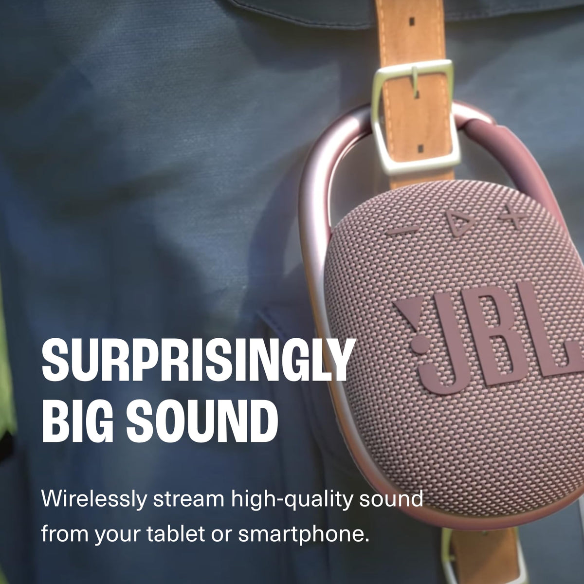 JBL Clip 4 - Portable Mini Bluetooth Speaker, big audio and punchy bass, integrated carabiner, IP67 waterproof and dustproof, 10 hours of playtime, speaker for home, outdoor and travel (Black)
