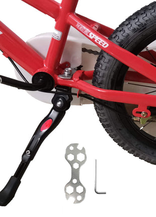 VECKUSON Kickstand for Kids Bike, Bicycle Kickstands Center Mount for 16 18 20 22 Inch Bicycles Adjustable Aluminum Alloy Kickstands for 16-18-20inch 18-20-22inch Mountain Bike