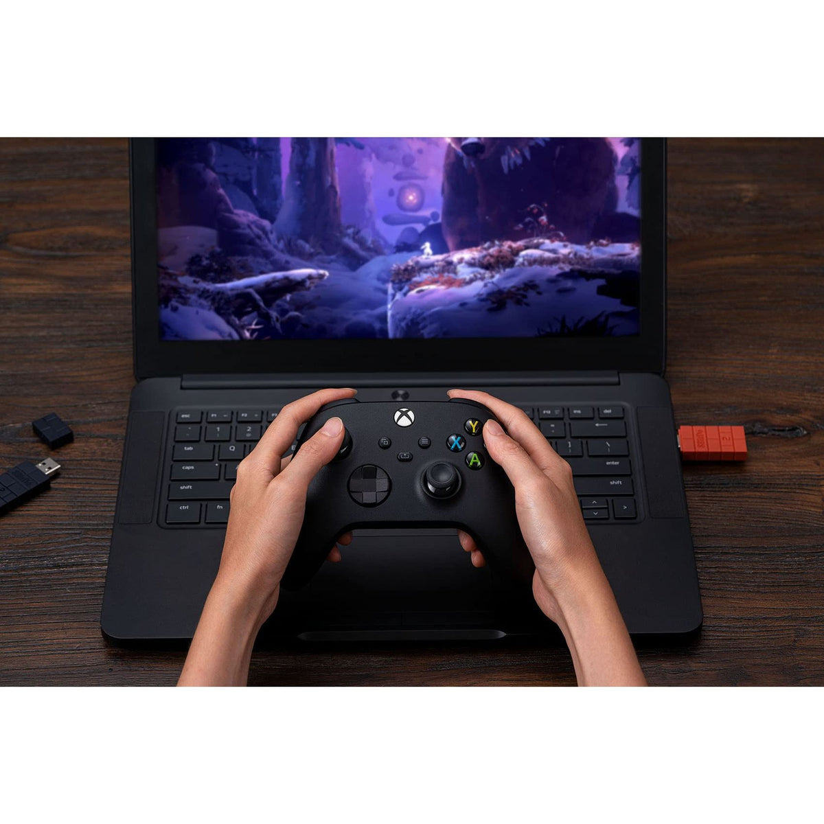 8BitDo Wireless USB Adapter 2 for Switch/Switch 2, Windows PC, Mac & Raspberry Pi, Compatible with Xbox Series X & S Controller, Xbox One Bluetooth Controller, Switch Pro and PS5 Controller (Black)