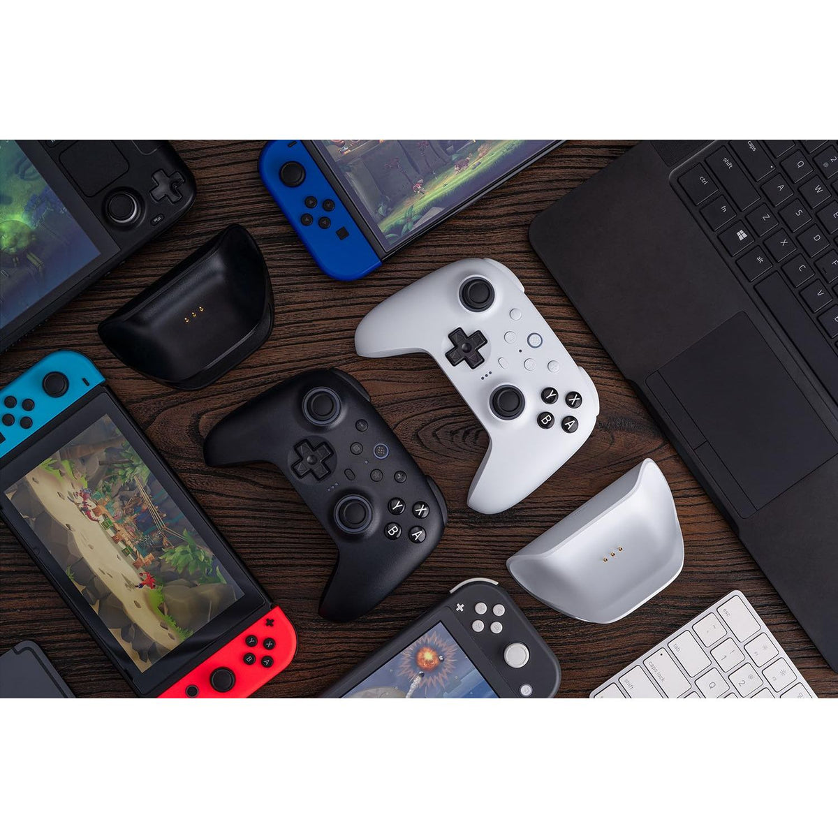 8Bitdo Ultimate 2 Bluetooth Controller for Switch/Switch 2 & Windows PC, Switch Pro Controller with TMR Joysticks, Switchable Hall Effect/Tactile Triggers, Vibration and Motion Control - White