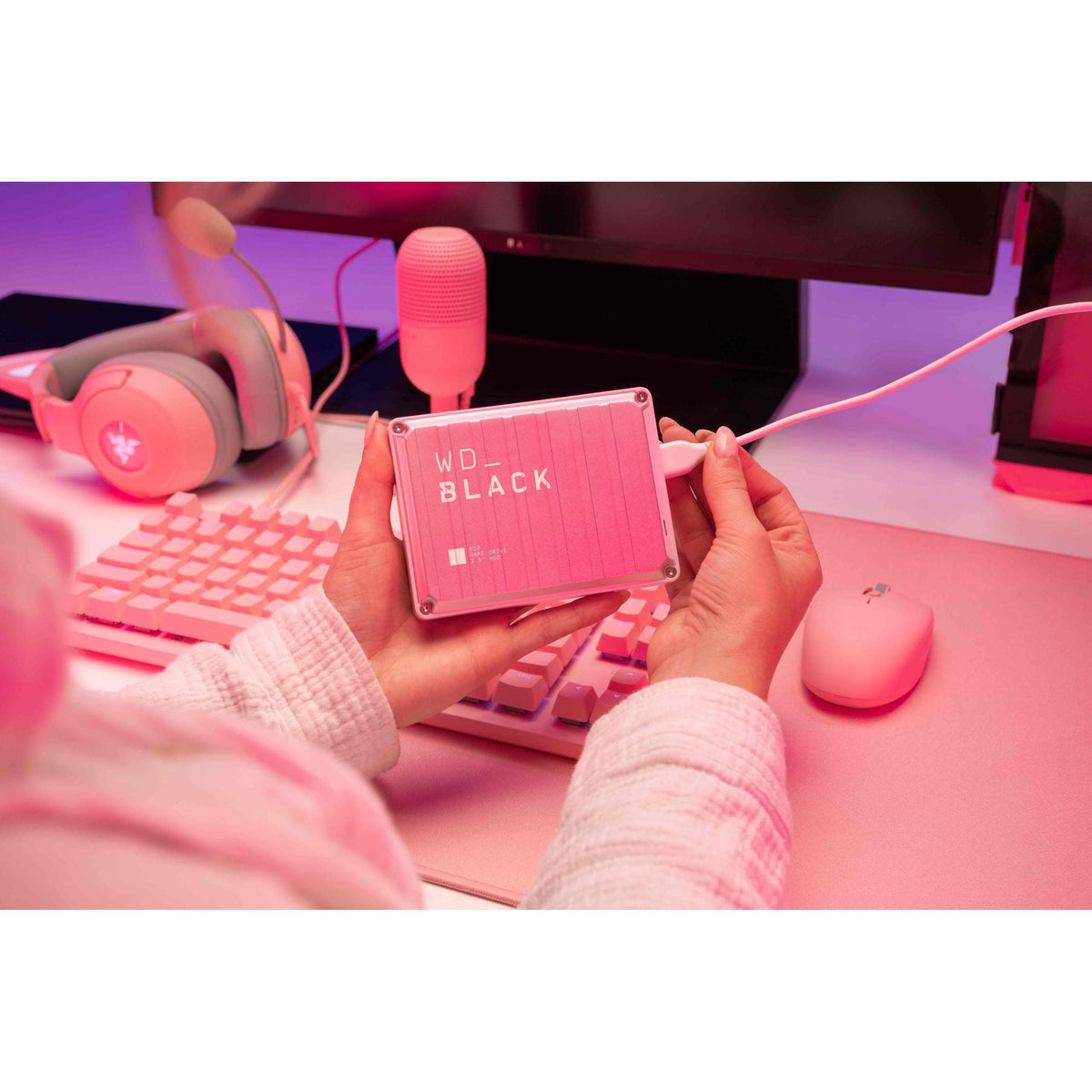 WD_BLACK 6TB Pink P10 Game Drive Portable External Hard Drive HDD, Works with PlayStation, Xbox, & PC - WDBZ7D0060BPK-WESN