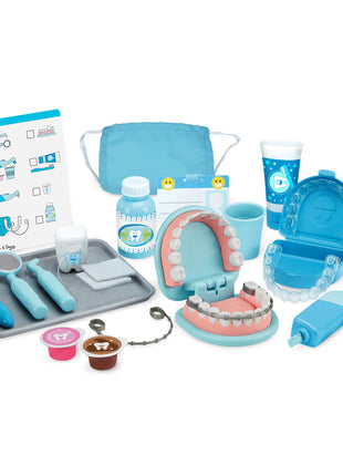Melissa & Doug Super Smile Dentist Play Set, 25-Piece Dentist Kit with Oversized Teeth, Large Tools & Accessories, Kids Toys for Girls & Boys 3+