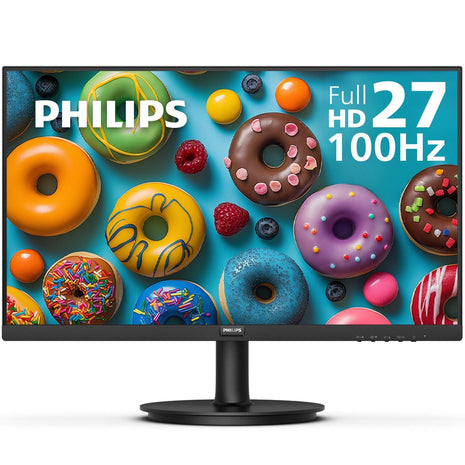 Philips 27" Computer Monitor FHD 100Hz VA VESA Eye Care, 271V8LB | 1920×1080 LED Monitor, 4ms GtG, HDMI 1.4, VGA, Adaptive Sync, Flicker-Free, Low Blue Light, 4yr Advance Replacement Warranty