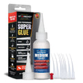Starbond Medium Super Glue Pro Kit (2 oz) – Strong, Fast-Bonding CA Glue (Cyanoacrylate Adhesive) – with Clog-Resistant Cap, Microtips & Extra Nozzle for Quick Fixes, Woodworking, Hobby Models