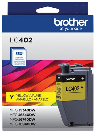 Brother Genuine LC402Y Standard Yield Yellow Ink Cartridge