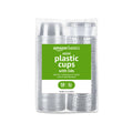 Amazon Basics Disposable Plastic To-Go Cups and Lids, Mini, 2oz, 50 Count