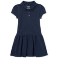 The Children's Place baby girls Short Sleeve Polo School Uniform Dress, Tidal, 5T US