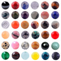 Natural Stone Beads 100pcs Round Genuine Real Stone Beading Loose Gemstones Hole Size 1mm DIY Smooth Bead for Bracelet Necklace Earrings Jewelry Making(Natural Stone Beads Multicolor, 8mm)
