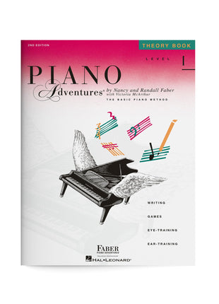 Piano Adventures: Theory Book - Level 1, 2nd Editon | Beginner Piano Theory Workbook | Music Note Reading and Ear Training for Early Learners | Faber Piano Book for Kids | Sheet Music Songbook