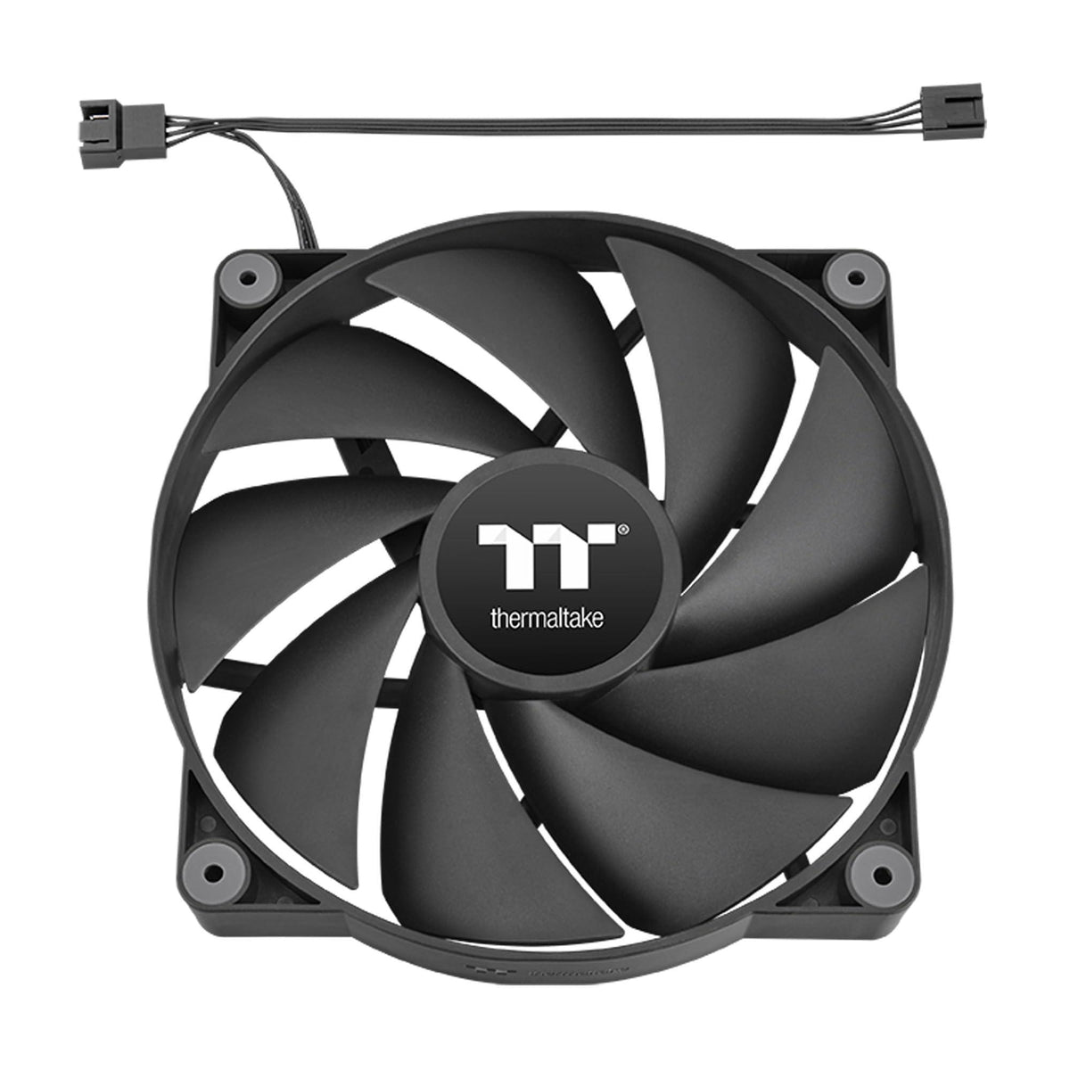 Thermaltake CT200 PWM Fan Single Pack, PWM Controlled 500~900 RPM, Airflow 131.6 CFM, Hydraulic Bearing, Case Fan, 200mm x 200mm x 30mm, Black, CL-F177-PL20BL-A