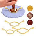 Wax Seal Stamp Kit - 3 Metal Molds & Silicone Mat | DIY Envelope Seals for Wedding Invitations, Gift Wrapping & Cards | Ideal for Crafting Enthusiasts