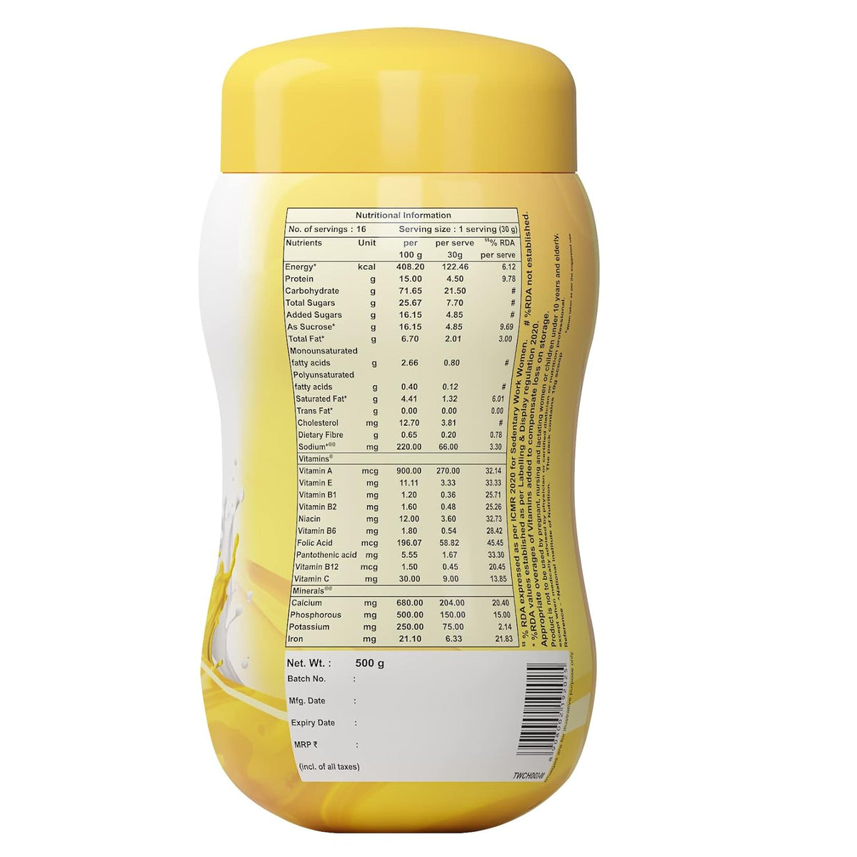 Endura Mass Weight Gainer 500 g Banana Flavour Shaker Free | Ideal for Children above 10 years, men, women & athletes. (Banana)