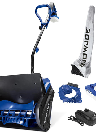 Snow Joe 24V Cordless Electric Snow Shovel Kit, 400W Motor, 13 inch Clearing Path - 20 Feet Throwing Distance, Includes Cover & Ice Scraper for Driveway, Sidewalk, Walkway, Deck & Patio, 24V-SS13-TV1