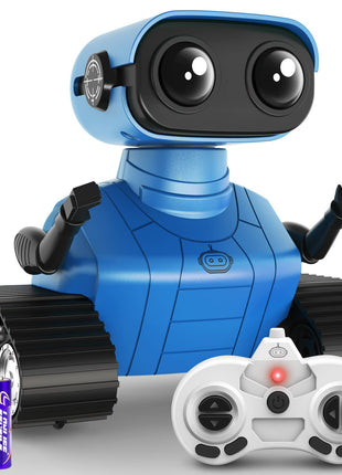 Hamourd Robot Toys for Boys Girls, Rechargeable Remote Control Emo Robots with Auto-Demonstration, Flexible Head & Arms, Dance Moves, Music, Shining LED Eyes for 5+ Years Old Kids