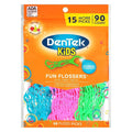DenTek Fun Flossers – Kids Floss Picks with Wild Fruit Flavor, 90 Count