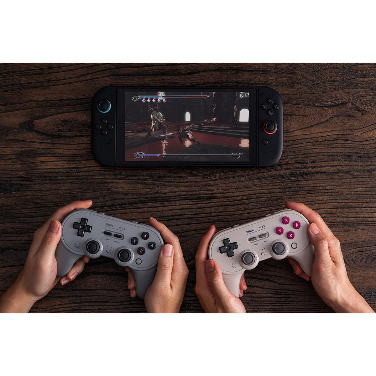 8BitDo Pro 3 Bluetooth Controller for Switch/Switch 2 – TMR Joysticks, Swappable ABXY Buttons, Pro Back Buttons, Charging Dock, Hall Effect Triggers, for Windows, Apple, SteamOS, Android - Gray