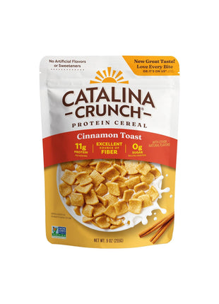 Catalina Crunch Protein Cereal | Sugar Free Breakfast Cereal with 11g of Protein | Gluten Free, Keto Friendly | Cinnamon Toast   9 oz. Bag (Pack of 1)