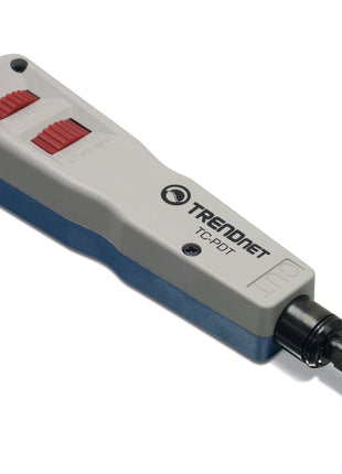 TRENDnet Punch Down Tool With 110 And Krone Blade, Insert & Cut Terminations In One Operation, Precision Blades Are Interchangeable & Reversible, Network Punch Tool, Grey, TC-PDT