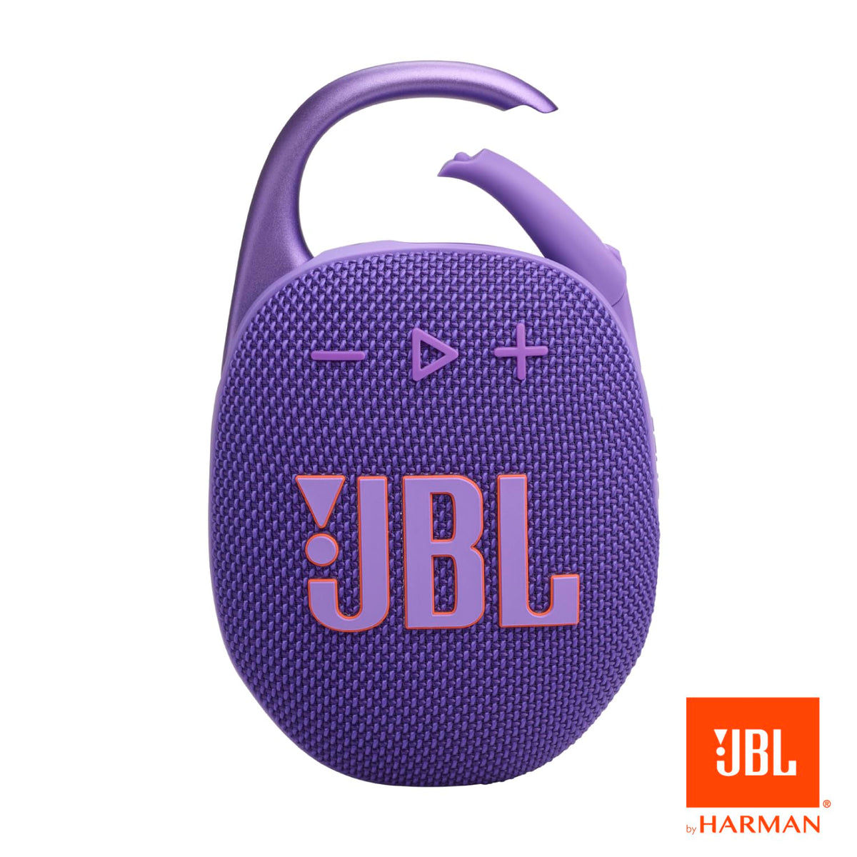 JBL Clip 5 - Ultra-Portable, Waterproof & Dustproof Bluetooth Speaker, Big Pro Sound with Punchy bass, Integrated Carabiner, Up to 12 Hours of Play, Made in Part with Recycled Materials (Purple)
