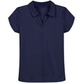 Nautica Girls School Uniform Short Sleeve Performance Polo Shirt, Navy, 8 10 US