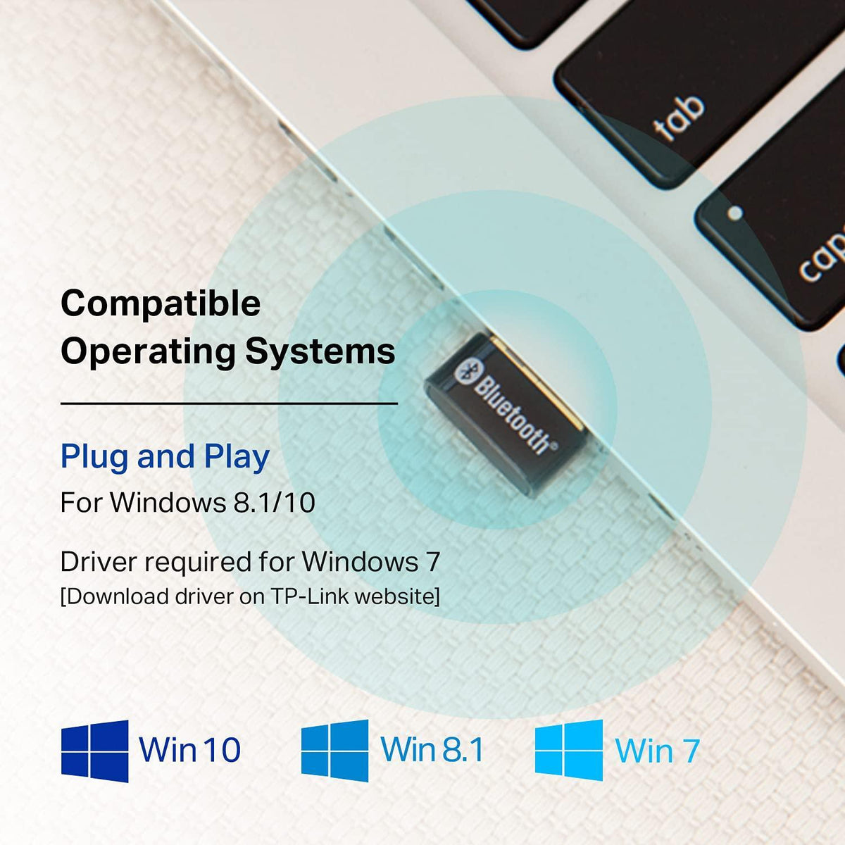 TP-Link USB Bluetooth Adapter for PC - Bluetooth 5.3 Dongle Receiver, Plug and Play, Nano Design, EDR & BLE, Supports Windows 11/10/8.1/7 for Desktop, Laptop, PS5/PS4/Xbox Controller (UB500)