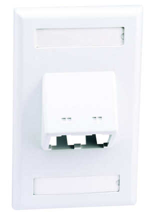Panduit CFPSL2WHY 1-Gang 2-Port Faceplate, White
