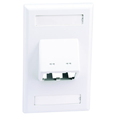 Panduit CFPSL2WHY 1-Gang 2-Port Faceplate, White
