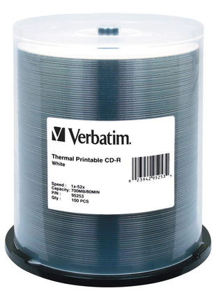 VERBATIM CD-R WHT THRM 100PK