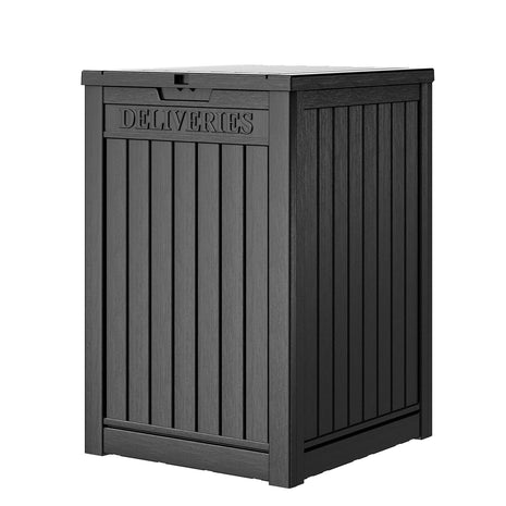Package Delivery Box for Outside, 48 Gallon Storage with Lockable Secure, Large Resin Outdoor Package Drop Container