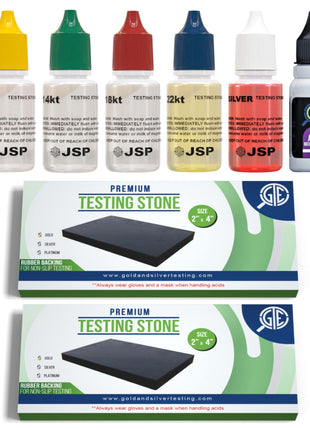 Gold Silver Jewelry Tester Appraisal Kit 10K 14K 18K 22K 24K Test Precious Metals 999 925 Scrap