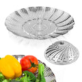Vegetable Steamer Basket, Premium Stainless Steel Veggie Steamer Basket - Folding Expandable Steamers to Fits Various Size Pot Small by SAYFINE (5.5