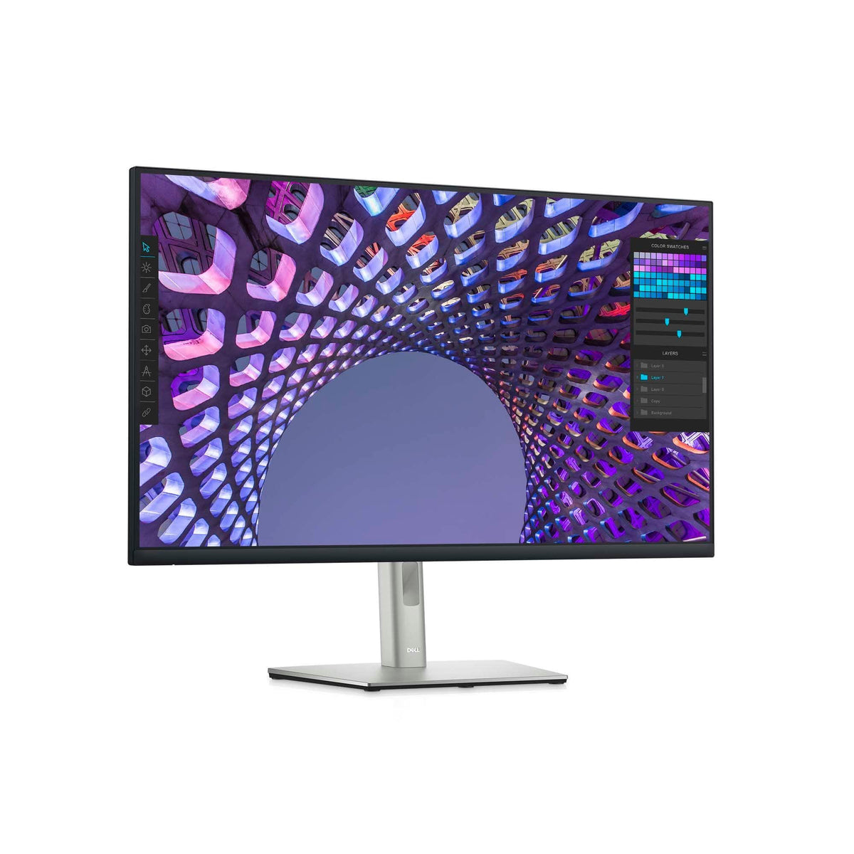 Dell P3223QE 31.5" 4K UHD LED LCD Monitor - 16:9 - TAA Compliant, Black, Silver