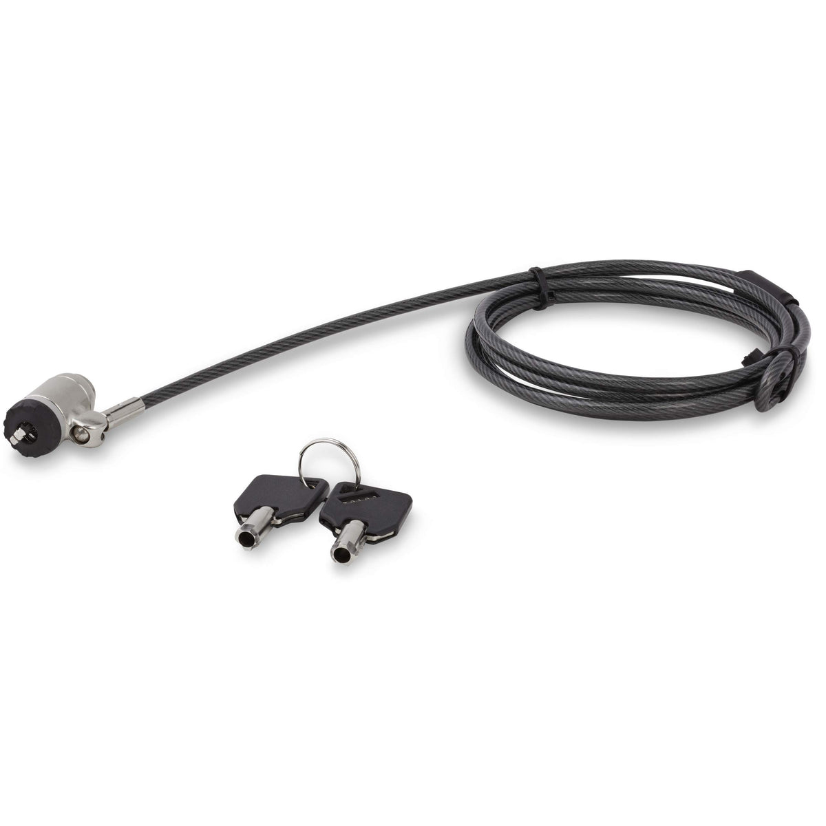 StarTech.com Keyed Cable Lock - Push-to-Lock Button - 2 m (6.5') Steel Cable - Locking Cable for Laptop - Computer Security Cable Lock (LTLOCKKEY)