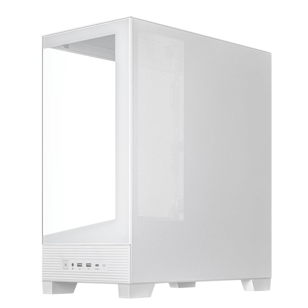 ASUS A31 White ATX Mid-Tower Gaming Case, Dual-Sided Tempered Glass, Frameless Design, BTF Hidden Connectors, 360 AIO Support, 8° Angled Base, ARGB Ready, Optimized Airflow, Seamless Cable Management