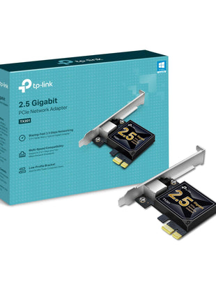 TP-Link 2.5GB PCIe Network Card (TX201)  - PCIe to 2.5 Gigabit Ethernet Network Adapter, Supports Windows 11/10/8.1/8/7, Win Server 2022/2019/2016, Linux