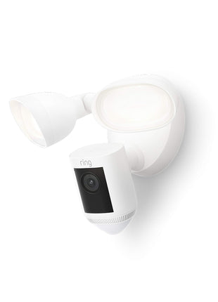Ring Floodlight Cam Wired Pro, Home or business security, Retinal 2K Video, Color Night Vision and Two-Way Talk with Audio+, White