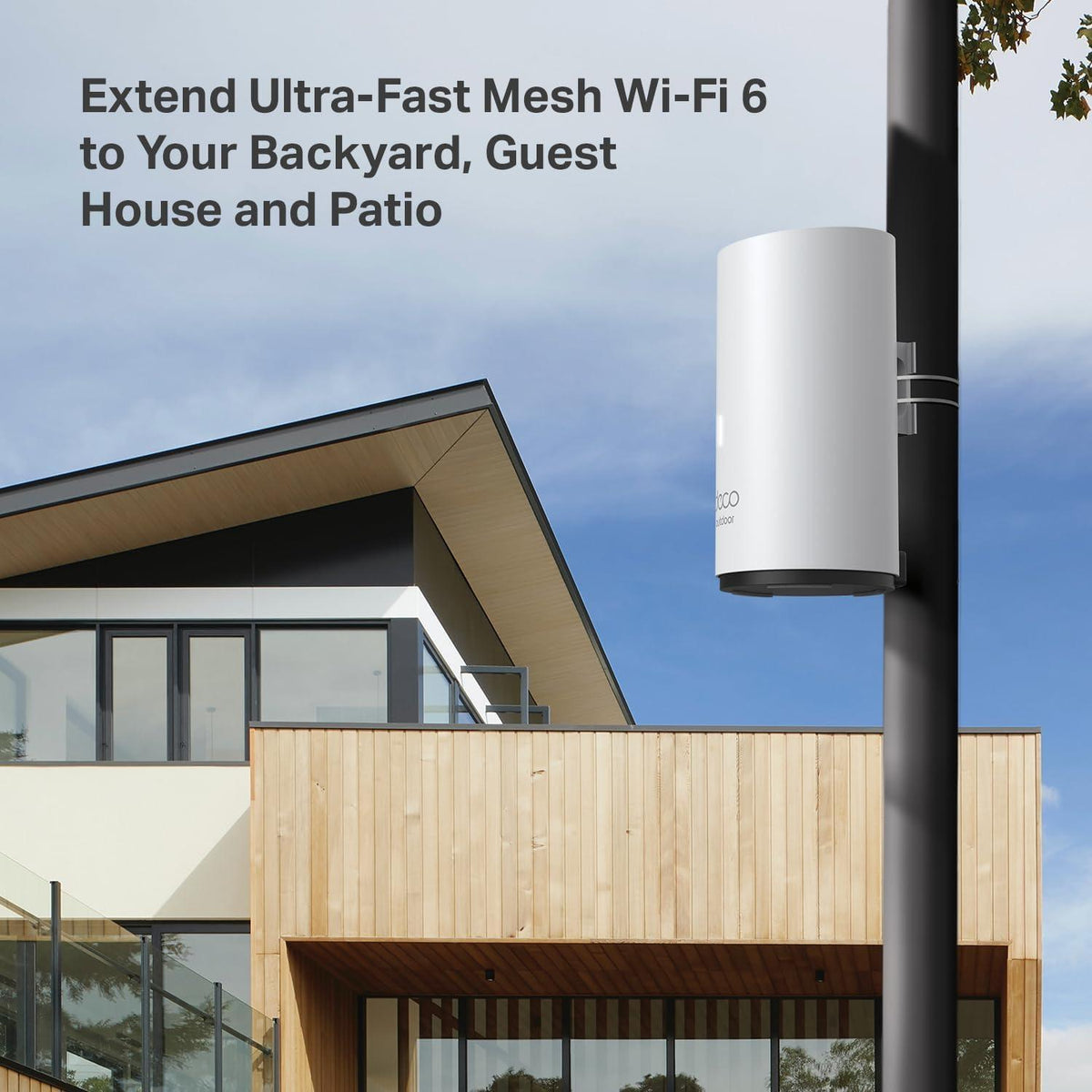 TP-Link Deco Outdoor Mesh WiFi (Deco X50-Outdoor), AX3000 Dual Band WiFi 6 Mesh, 2 Gigabit PoE Ports, 802.3at PoE+,Weatherproof, Works with All Deco Mesh WiFi, Pole/Wall/Tabletop Mount Options,1-Pack